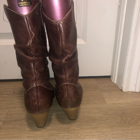 Rampage ladies rodeo cowgirl cowboy leather boots size 10 - Picture 2 of 7